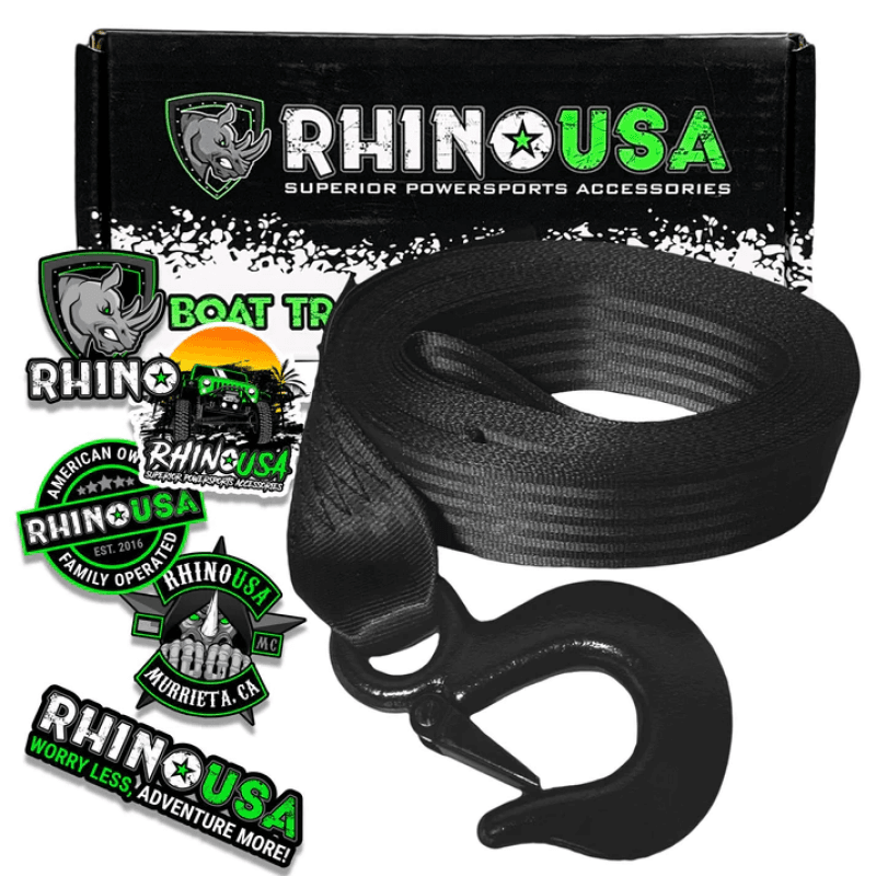 Rhino USA — Rhino USA 2In X 20Ft Boat Winch Strap With Hook
Tow Strap