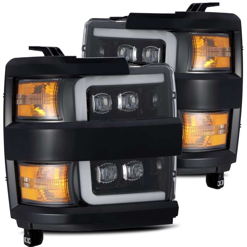 AlphaRex — AlphaRex 15-18 Chevy 2500HD NOVA LED Proj Headlight Plank Style Jet Blk w/Activ Light/Seq Signal/DRL
Projector Headlights