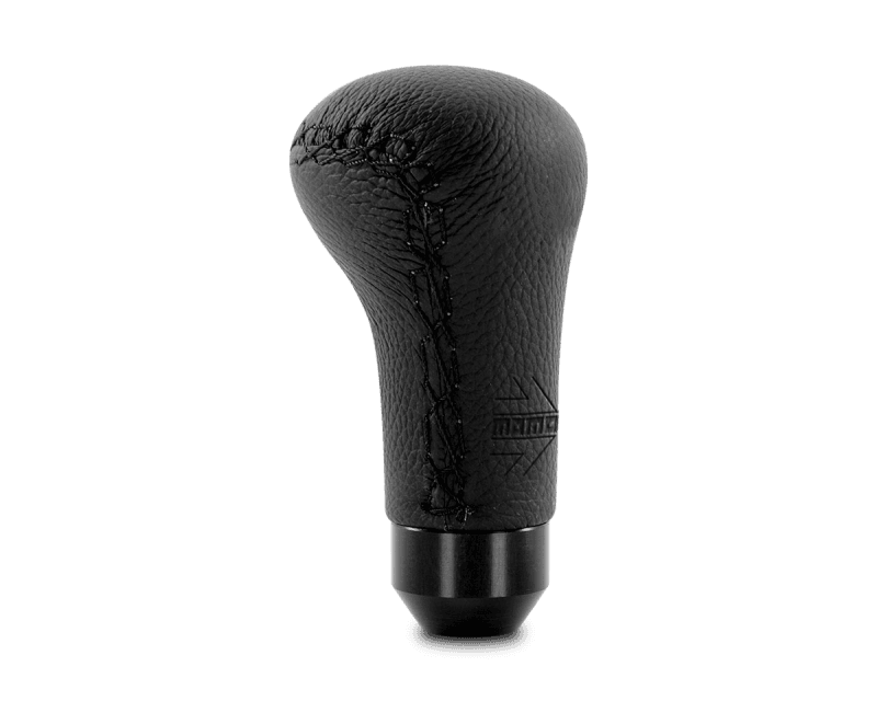 MOMO — Momo Anatomico Shift Knob - Black Leather, Black Stitching