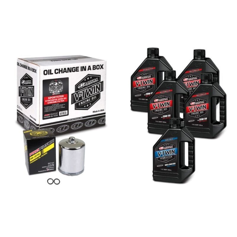 Maxima — Maxima V-Twin Oil Change Kit Synthetic w/Chrome Filter Sportster