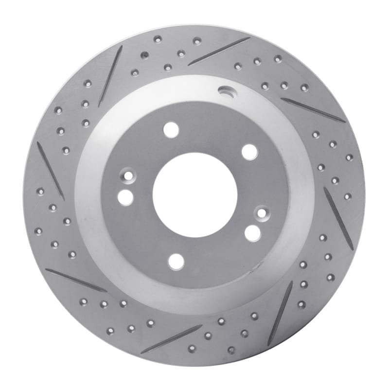 R1 Concepts — R1 14-23 Hyundai Kona Rear Right Drilled & Slotted Geo-Carbon Rotor