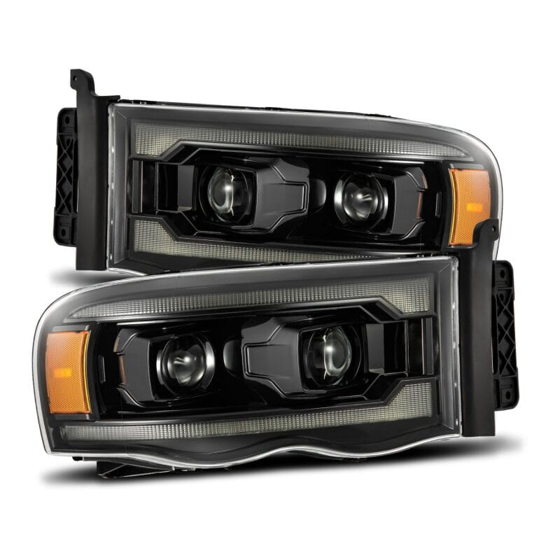 AlphaRex — AlphaRex 02-05 Dodge Ram 1500 PRO-Series Projector Headlights Plank Style Alpha Black w/Seq Signal
Projector Headlights