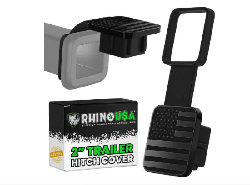 Rhino USA — Rhino USA 2In American Flag Hitch Cover - Black