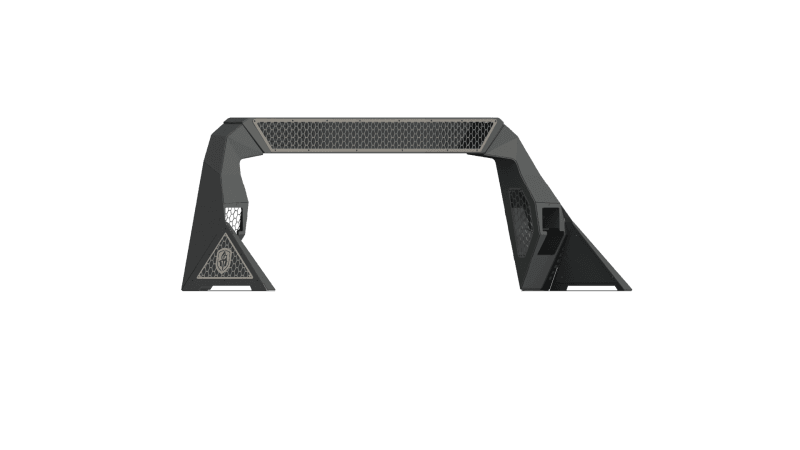 Road Armor — Road Armor 10-19 Dodge 1500 iDentity Headache Rack w/Bedrail Pods/40in Center Light Pod/Hyve Raw