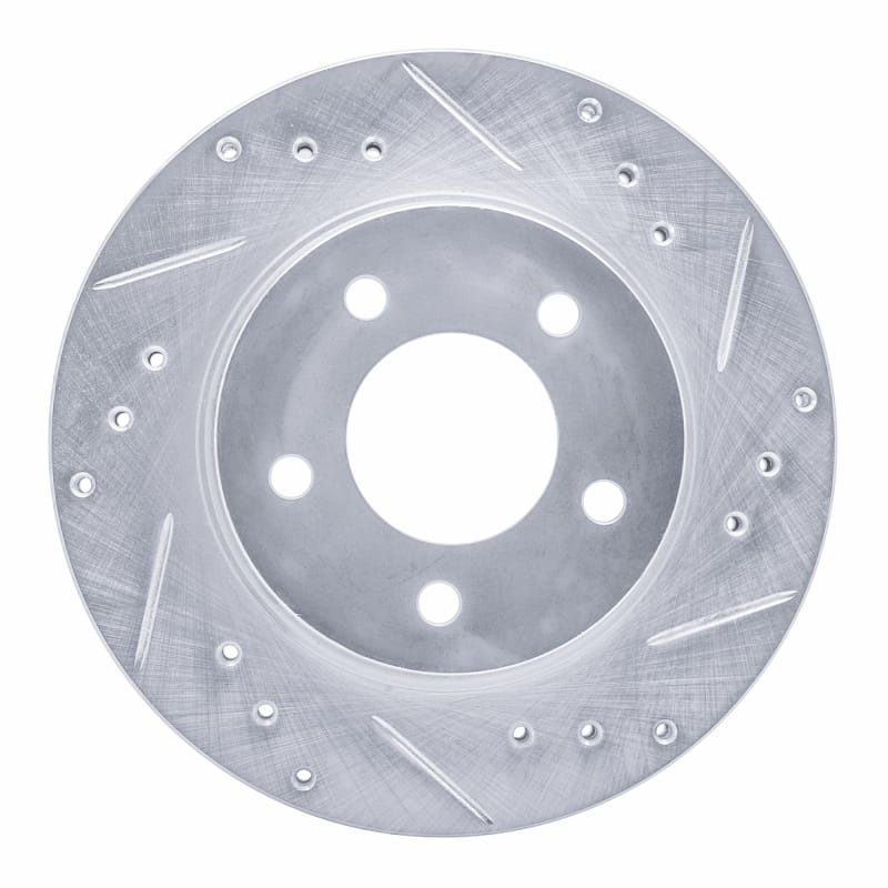 R1 Concepts — R1 98-00 Chrysler LHS Front Right Drilled & Slotted Silver Brake Rotor
R1 Brake Rotor Drill