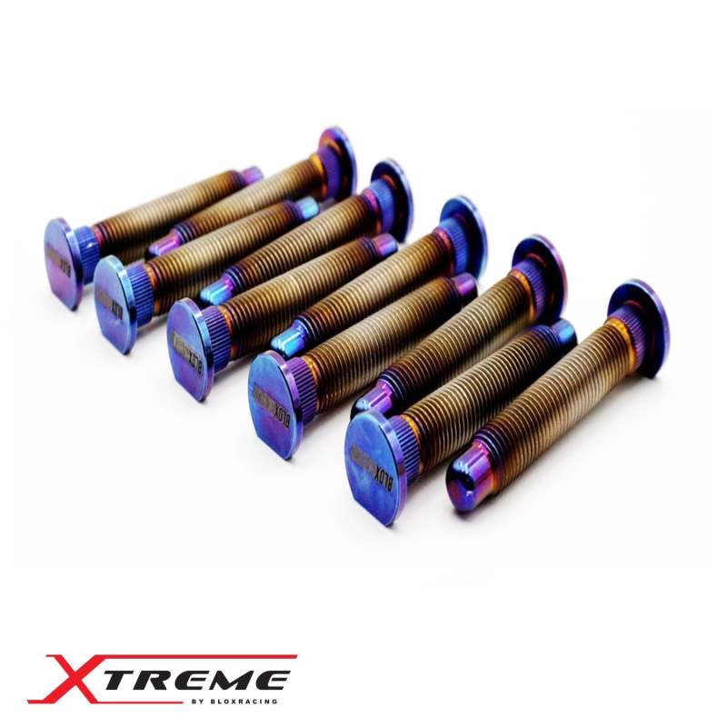 BLOX Racing — BLOX Racing Titanium Extended Wheel Studs M12X1.5mm 10Pcs Honda Fitment - Burnt