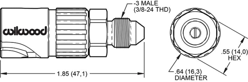 Wilwood — Wilwood Quick Disconnect - Female Side -3 AN
