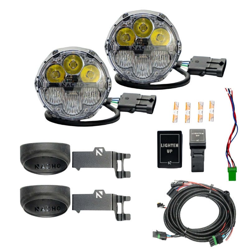 Nacho Offroad Technology — Nacho Lighting Toyota SAE Combo Plug N Play Fog Light Kit - White