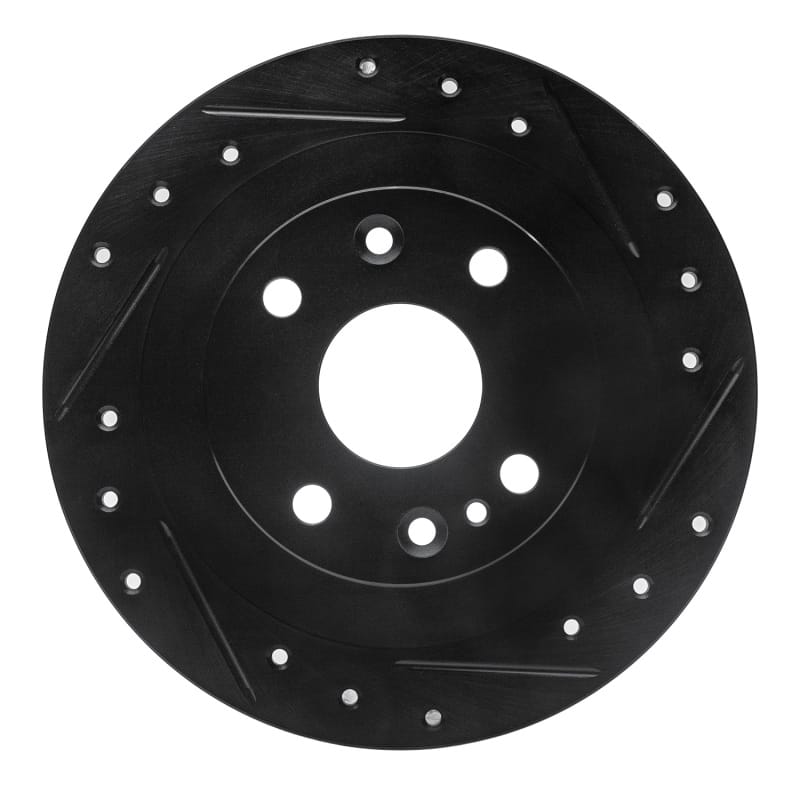 R1 Concepts — R1 00-06 Peugeot 406 (Mexico) Rear Right Drilled & Slotted Black Brake Rotor
