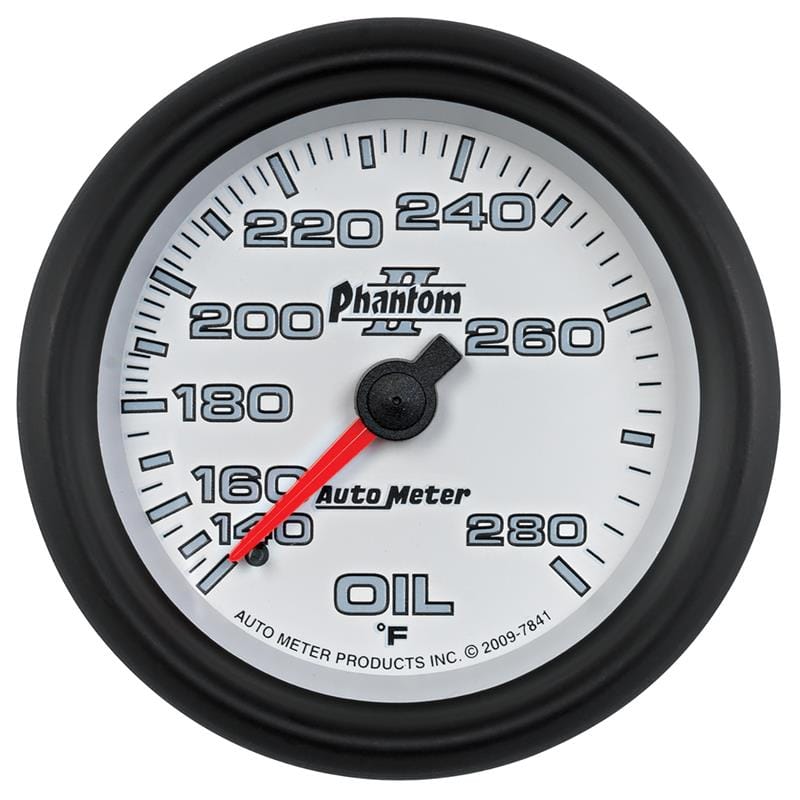 AutoMeter — GAUGE, OIL TEMP, 2 5/8" , 140-280 Degrees F, MECHANICAL, PHANTOM II