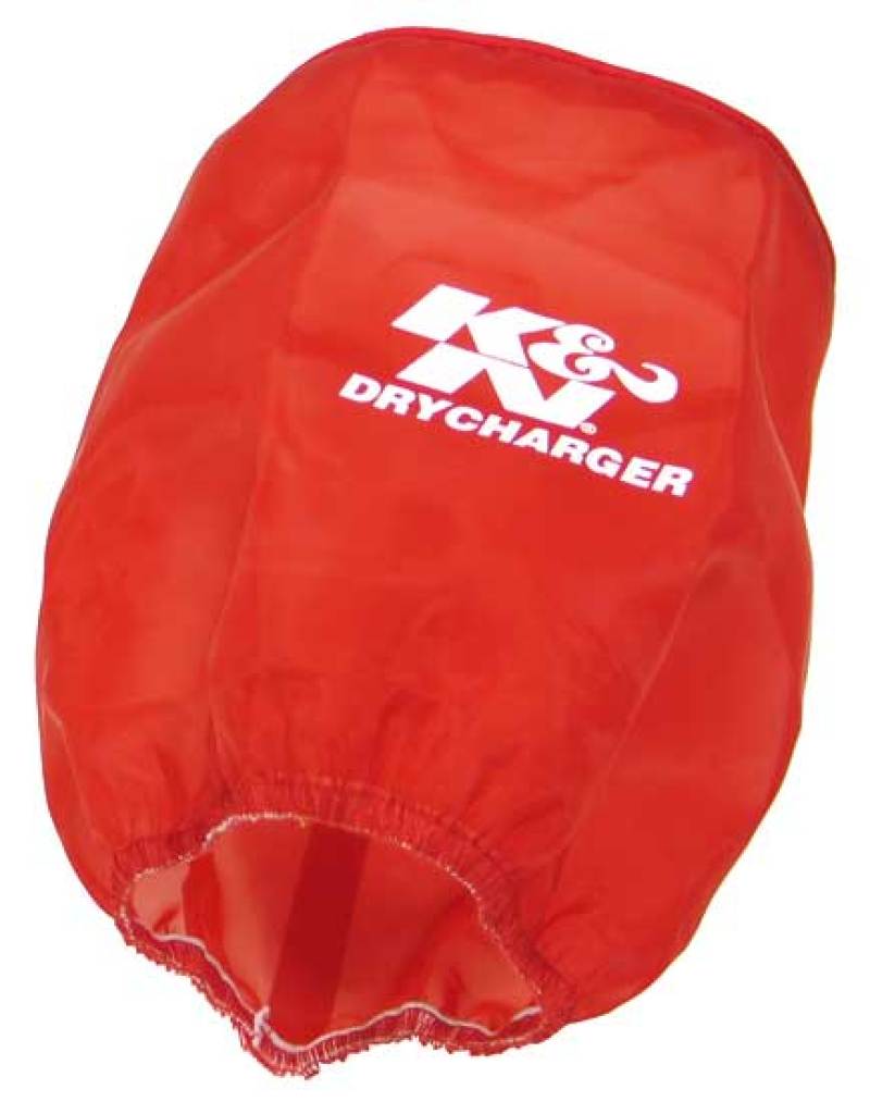 K&N Engineering — K&N Drycharger Air Filter Wrap Red 6in Base ID x 5in Top ID x 6.5in Height