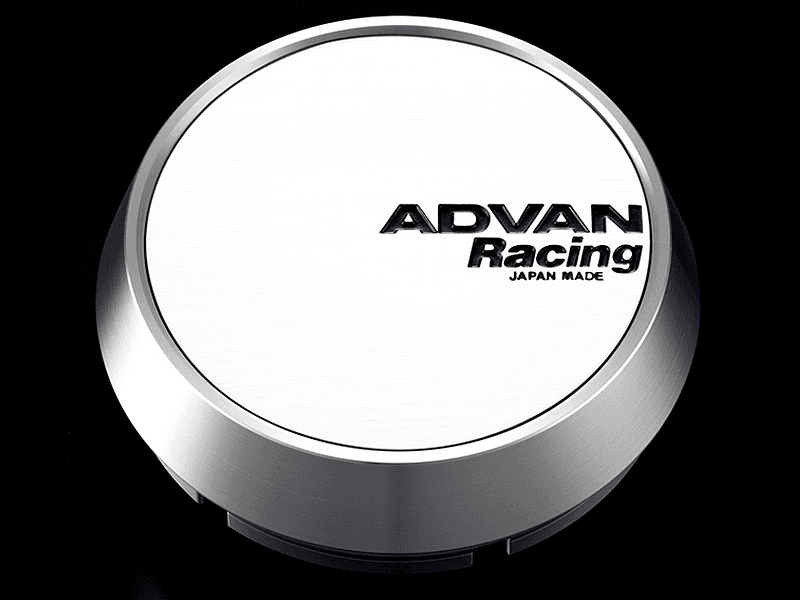 Advan — Advan 73mm Middle Center Cap - White/Silver Alumite