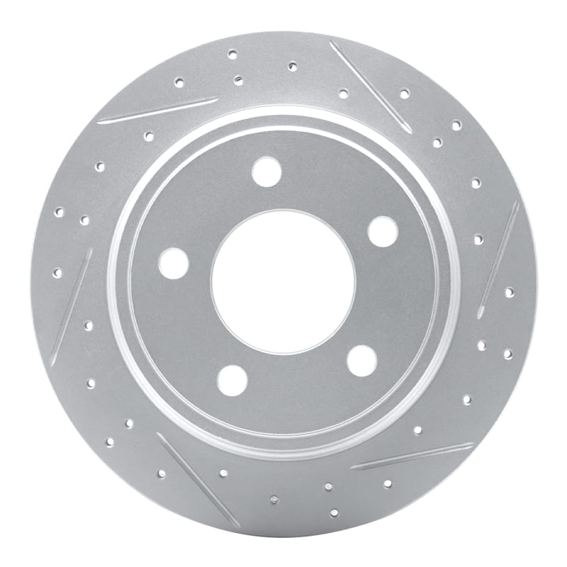 R1 Concepts — R1 93-04 Chrysler 300M Rear Right Drilled & Slotted Geo-Carbon Rotor