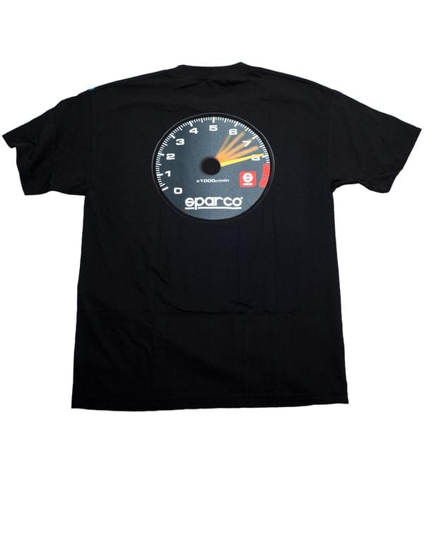 SPARCO — Sparco T-Shirt Tach Blk Lrg