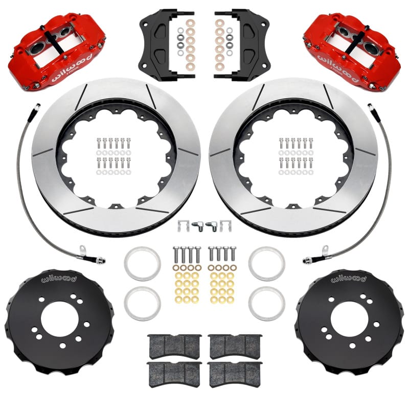Wilwood — Wilwood 89-98 Nissan 240SX/89-94 Skyline/90-96 300ZX Superlite 6R Front BBK w/ 14in SLT Rotors - Red