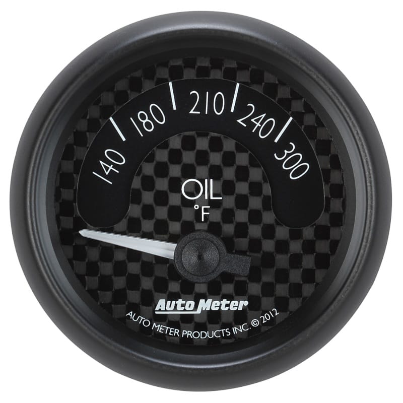 AutoMeter — Autometer GT Series 52mm Short Sweep Electronic 140-300 Deg F Oil Temperature
2-1/16" OIL TEMP, 14