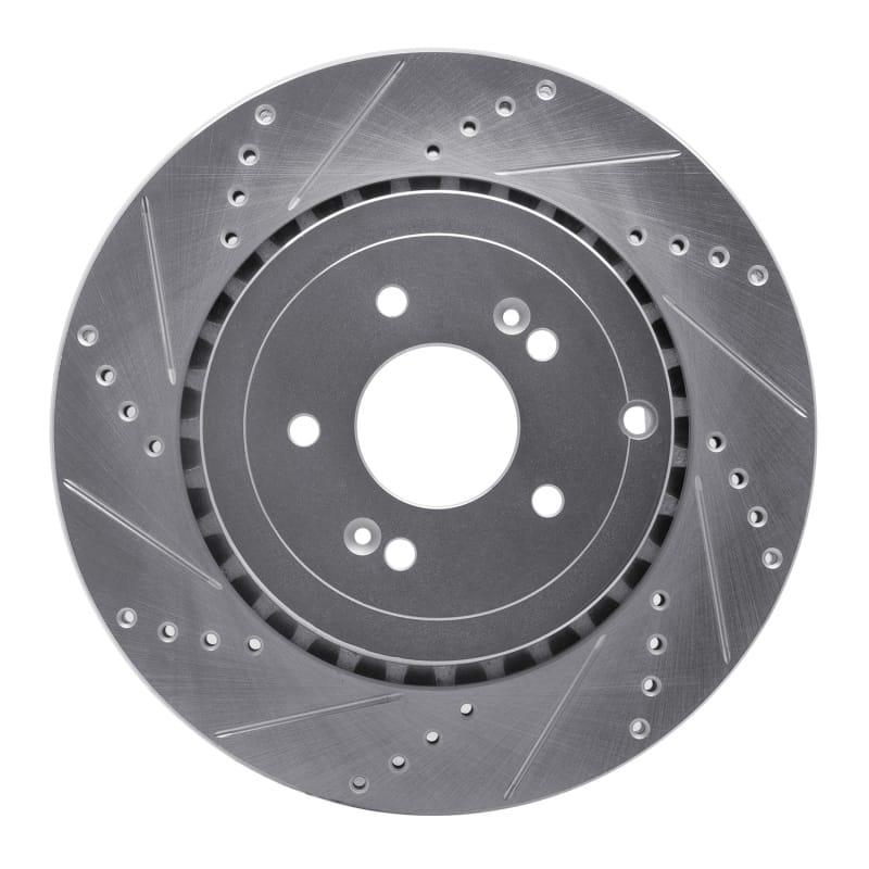 R1 Concepts — R1 18-25 Genesis G70 Rear Left Drilled & Slotted Silver Brake Rotor
R1 Brake Rotor Drill