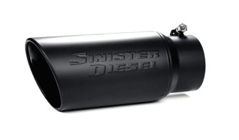 Sinister Diesel — Sinister Diesel Black Ceramic Coated Stainless Steel Exhaust Tip (4in to 6in)