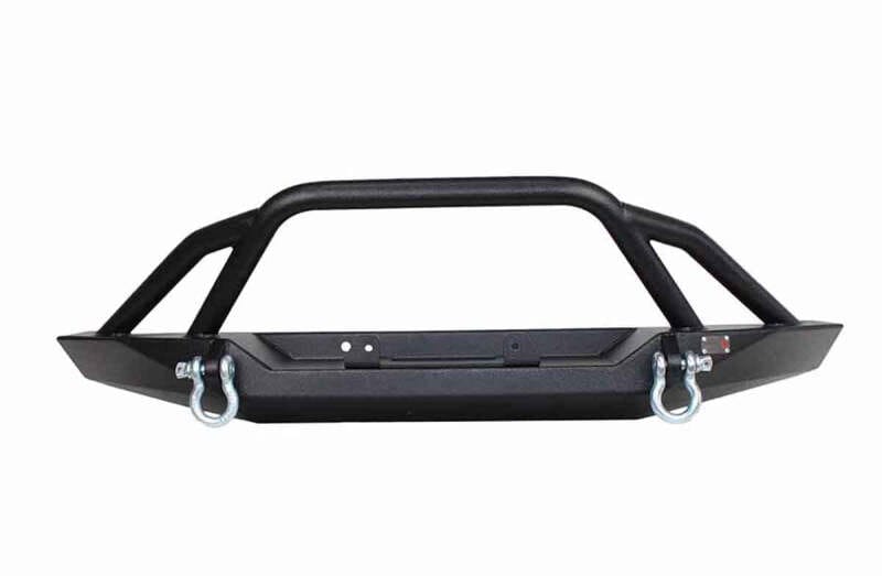 Fishbone Offroad — Fishbone Offroad Cherokee XJ Front Winch Bumper W/Grille Guard Bullhead Steel - Blk Txtrd Pwdrcoat