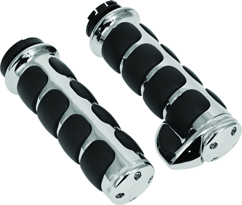 Kuryakyn — Premium ISO Grips With Throttle Boss Dual Cable Chrome