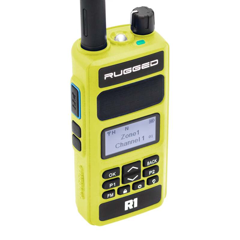 Rugged Radios — Rugged Radios Rugged R1 - Business Band Two Way Handheld Radio - Digital and Analog Safety Yellow