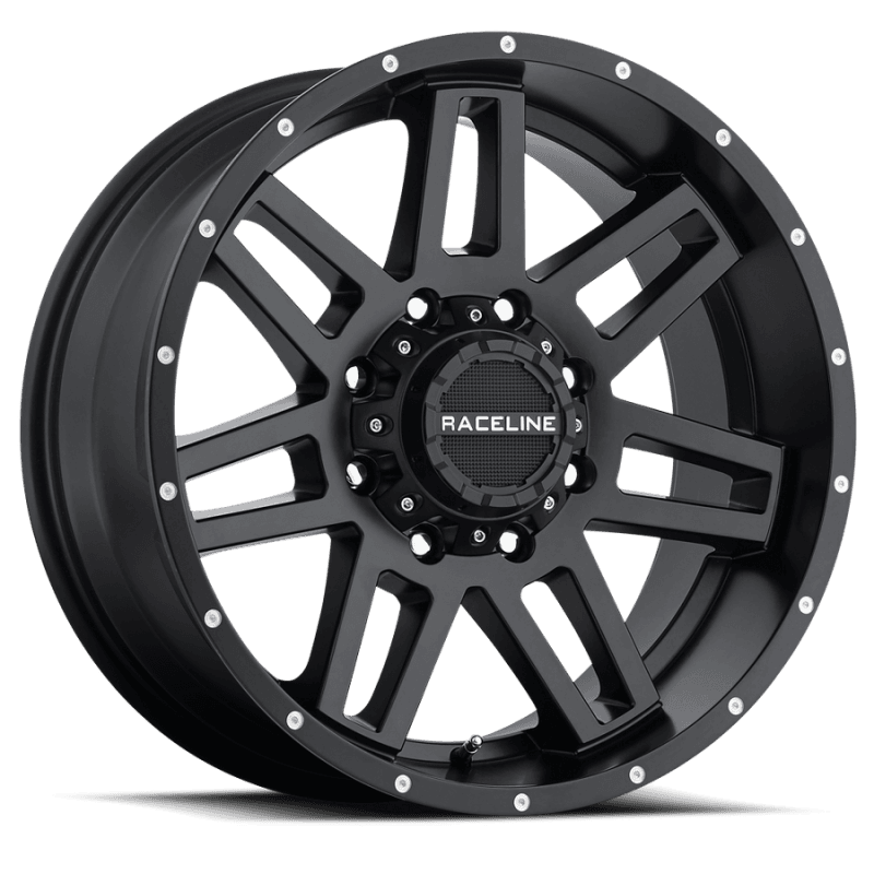 Raceline — Raceline 931B Injector 16x8in / 5x127/5x139.7 BP / 0mm Offset / 87.1mm Bore - Satin Black Wheel