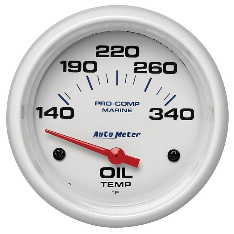AutoMeter — Autometer Marine White Air-Core Electric Oil Temperature Gauge 2-5/8in 140-300 Deg F
GA 2.6" OT 300 E MW