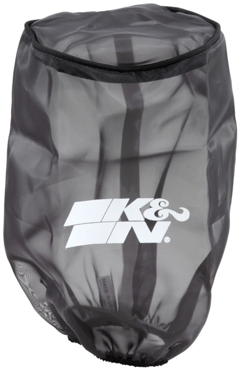 K&N Engineering — K&N Universal Round Tapered Filter Wrap - Black - 6in Base ID x 4.625in Top ID x 9in Height