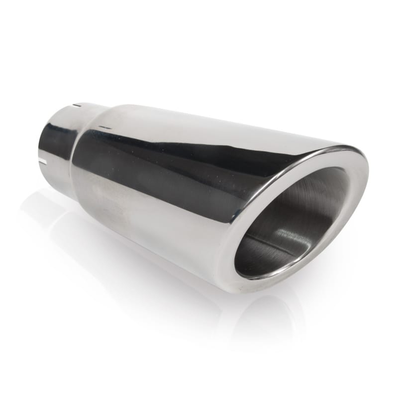 Stainless Works — Stainless Works Single Wall Slash Cut Exhaust Tip - 3 1/2in Body 3in ID Inlet