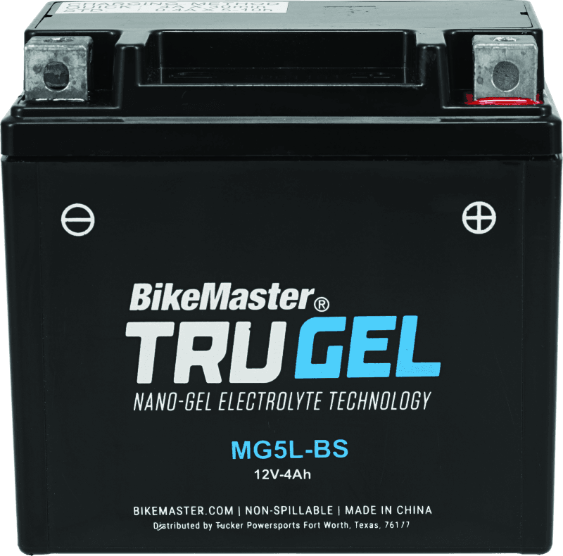 BikeMaster — MG5L-BS Battery, 114mm L x 71mm W x 106mm H, 90 CCA