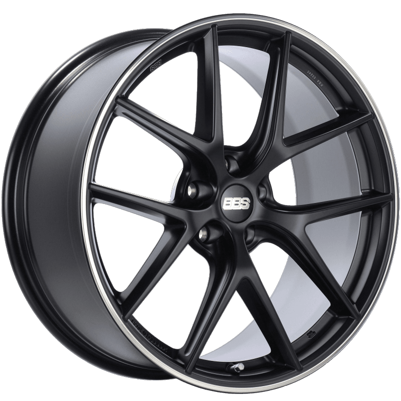 BBS — BBS CI-R 20x9.5 5x120 ET40 Satin Black Polished Rim Protector Wheel -82mm PFS/Clip Required