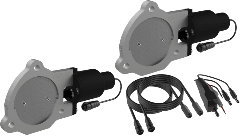 QTP — QTP 3.5in Bolt-On QTEC Dual Electric Cutout Valves - Pair