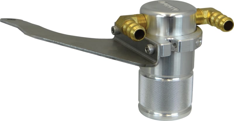 Moroso — Moroso 15-17 Ford Mustang GT Air/Oil Separator Catch Can - Small Body - Billet Aluminum