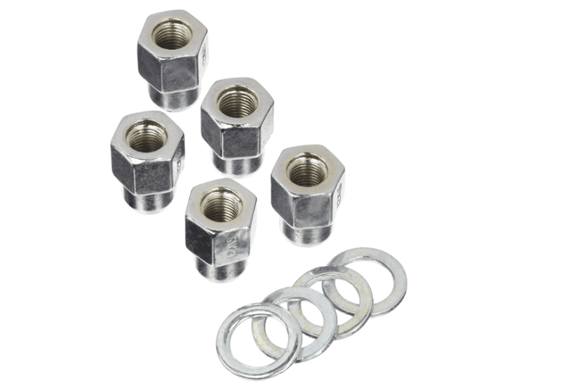 Weld — Weld Open End Lug Nuts w/Centered Washers 7/16in. RH - 5pk.