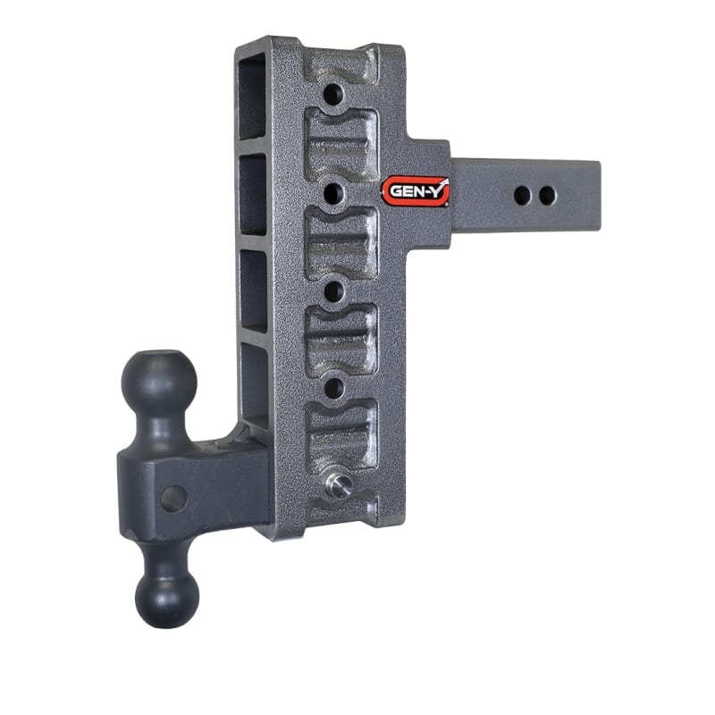 GEN-Y Hitch — Gen-Y Mega Duty 2.5in Shank 9in Offset Drop 3K TW 21K Hitch w/GH-061 Dual-Ball
Drop Hitch
