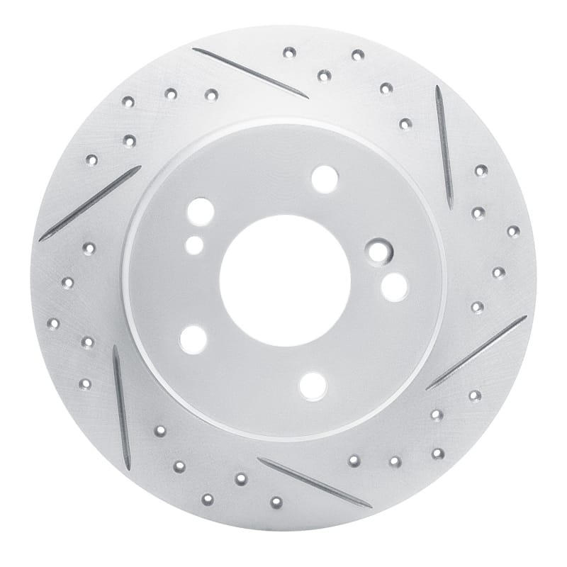 R1 Concepts — R1 87-15 Chrysler Crossfire Rear Right Drilled & Slotted Geo-Carbon Rotor