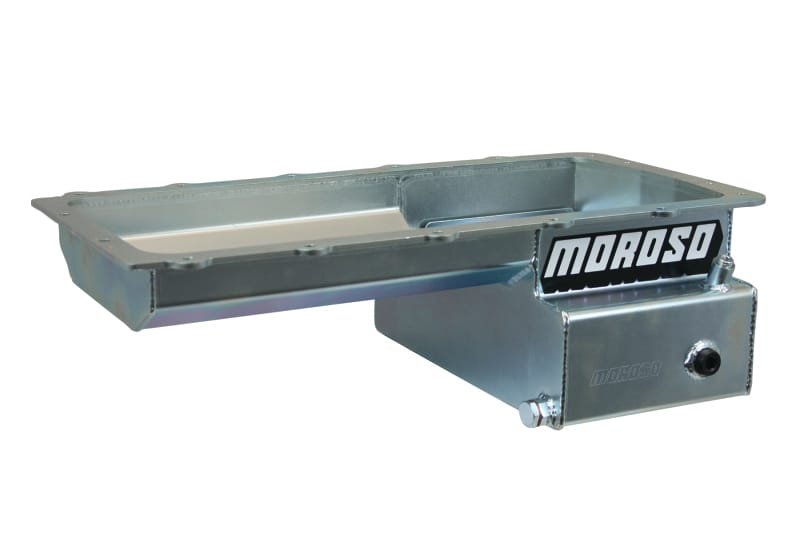 Moroso — Moroso Ford 5.0 Coyote (w/Front Sump) Road Race Baffled Wet Sump 7qt 6.25in Steel Oil Pan