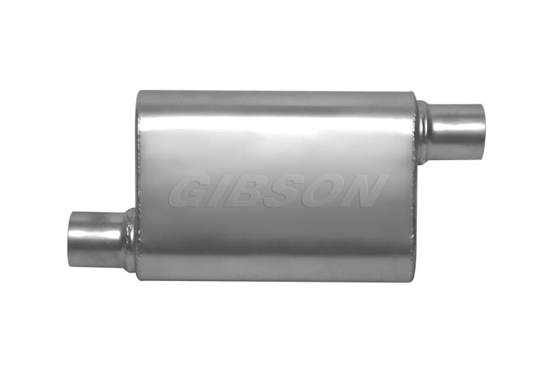 Gibson — Gibson CFT Superflow Offset/Offset Oval Muffler - 4x9x18in/2.25in Inlet/2.25in Outlet - Stainless
Muffler
