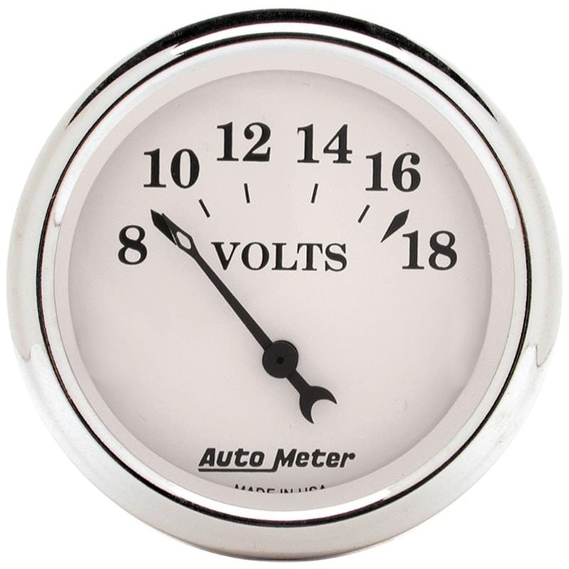 AutoMeter — AutoMeter Gauge Voltmeter 2-1/16in. 18V Elec Old Tyme White
2" VOLTMETER, 8-18 V