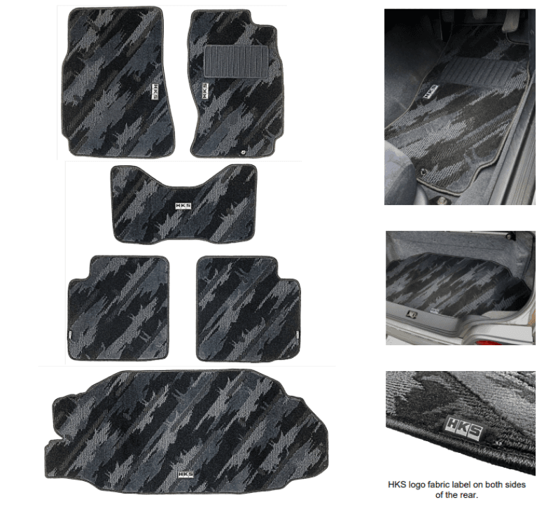 HKS — HKS FLOOR MATS BCNR33 FULL SET OCT RHD