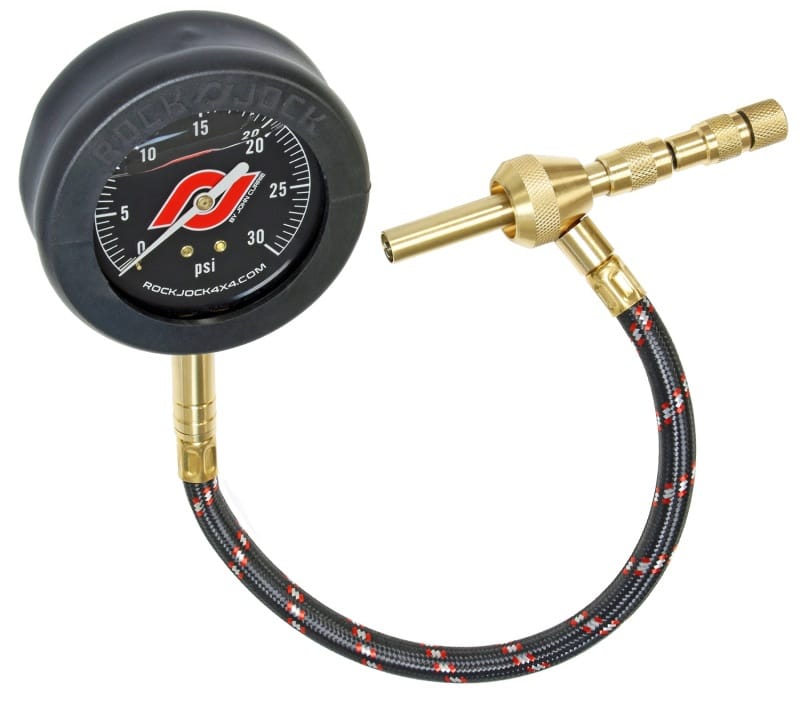 RockJock — RockJock Elite Analog Tire Deflator 3in Stainless Steel Liquid Filled Gauge Beadlock Friendly
Tire Deflator
