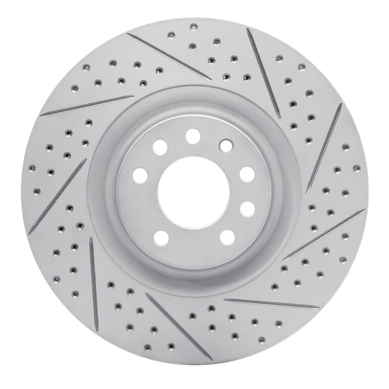 R1 Concepts — R1 08-11 Saab 9-3 Front Right Drilled & Slotted Geo-Carbon Rotor