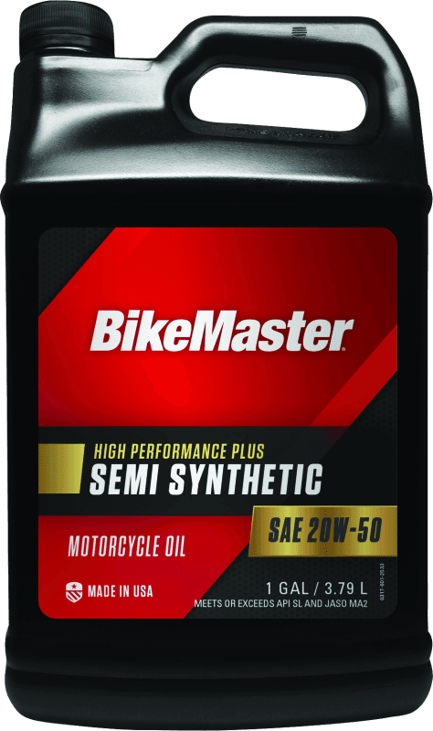 BikeMaster — Semi-Synthetic, 20W50, 1 gal., for Case Order 4, New Packaging