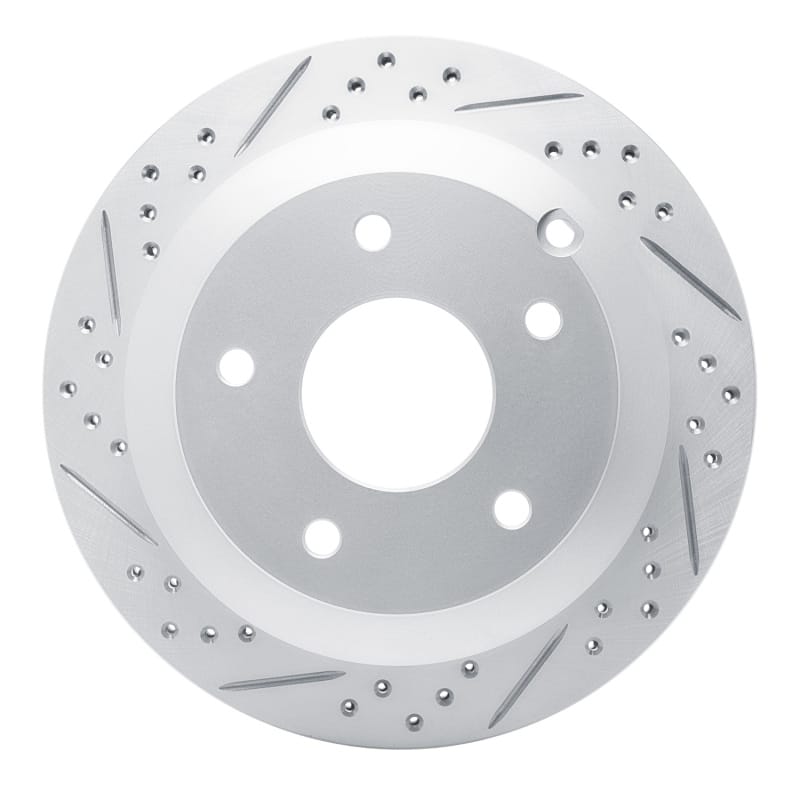 R1 Concepts — R1 05-06 Pontiac GTO Rear Left Drilled & Slotted Geo-Carbon Rotor