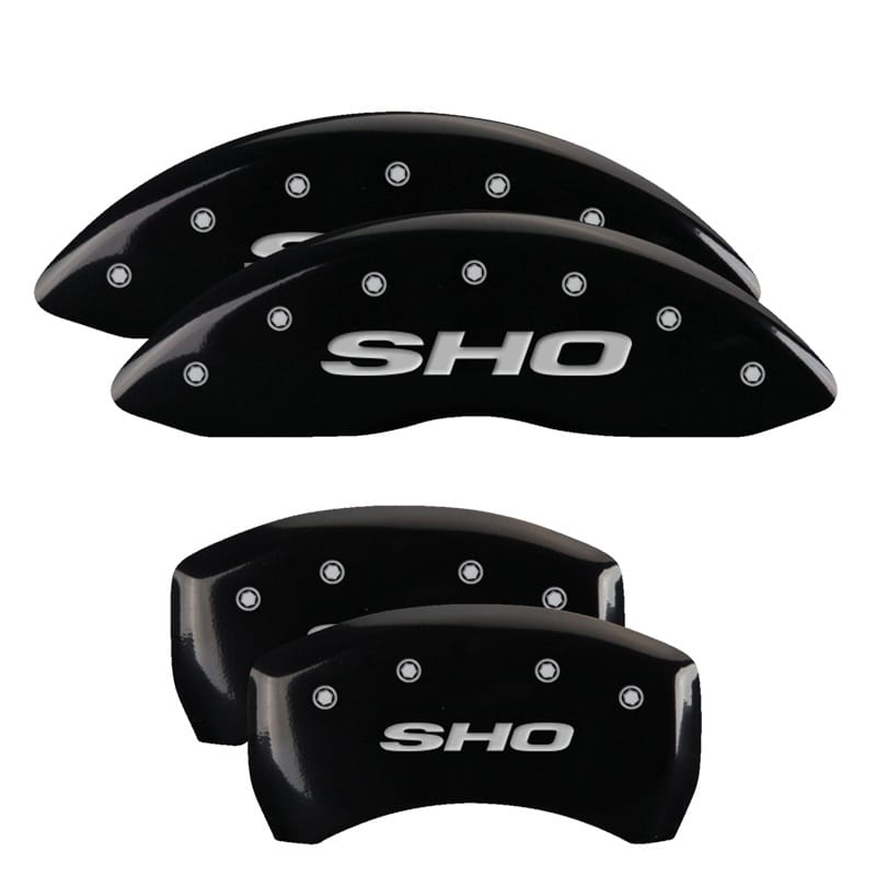 MGP — MGP 4 Caliper Covers Engraved Front & Rear SHO Black finish silver ch
Caliper Covers