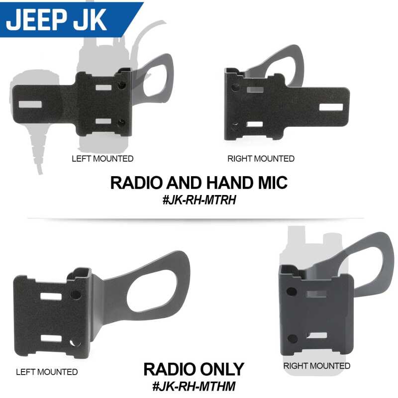 Rugged Radios — Rugged Radios Jeep JK/JKU/JL Handheld Radio Grab Bar Mount - Radio/Hand Mic Mount