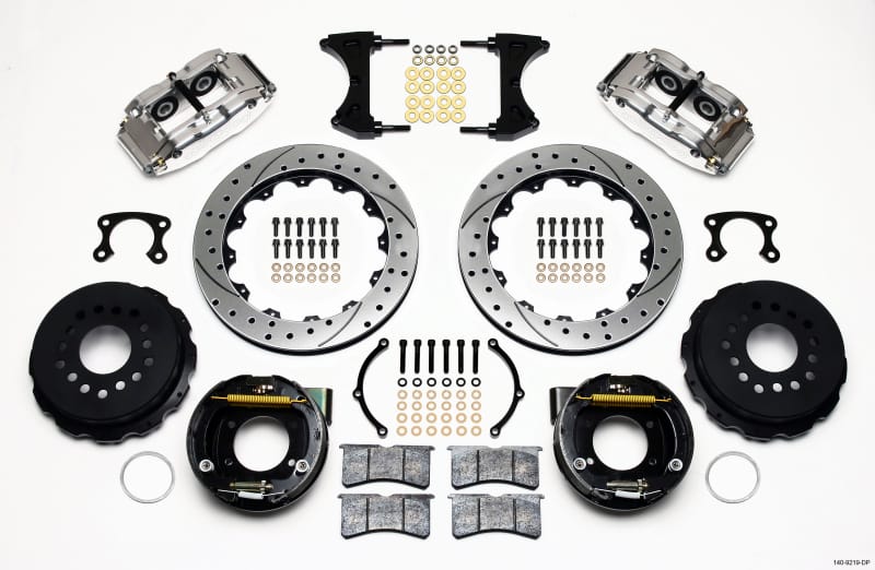 Wilwood — Wilwood Narrow Superlite 4R Rear P-Brk Kit 12.88in Drill Polish Big Ford New Style 2.50in Offset
BRAKE KIT