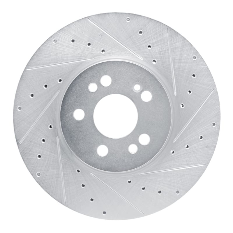 R1 Concepts — R1 2020-2023 Mercedes-Benz GLE350 Front Right Drilled & Slotted Silver Brake Rotor