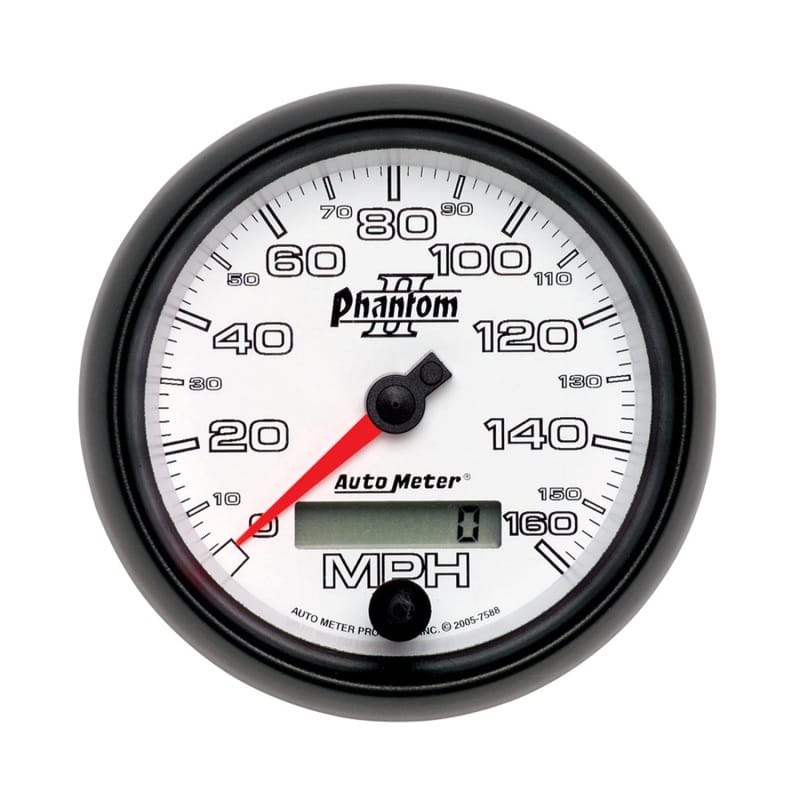 AutoMeter — Autometer Phantom II 3-3/8in 160 MPH Electronic Programmable In-Dash Speedometer
3-3/8" SPEEDO, 160 M