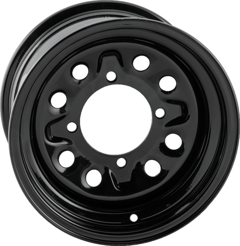 QuadBoss — Steely Wheel, 12x7, 4+3, 4/137, Black